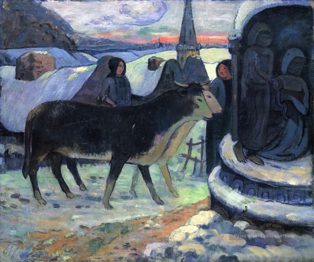 Nuit de Noel La Bénédiction des Oxen Paul Gauguin Peintures à l'huile
